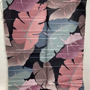Fabricut tropical leaf print drapery fabric panel 22” x 56” Teflon finish